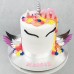 Unicorn Fondant Face with Wings cake (D, V, 3L or 4L)